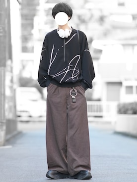 「アイテム（キーケース/キーアクセサリー）」を使った、とっしーさん（メンズ・184cm）の秋コーディネート