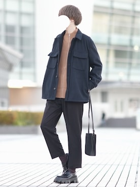 「ZARA（ザラ）のアイテム（ジャケット/アウター）」を使った、とっしーさん（メンズ・184cm）の冬コーディネート