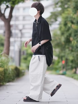 「DOOPZ（ドープス）のアイテム（バッグ）」を使った、とっしーさん（メンズ・184cm）の夏コーディネート