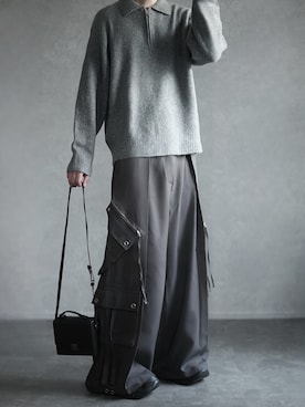 「アイテム（バッグ）」を使った、とっしーさん（メンズ・184cm）の秋コーディネート