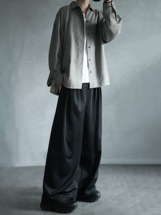 「CASPER JOHN(キャスパージョン)のImitation wool huge shirts/イミテーションウールヒュージシャツ(シャツ/ブラウス)」を使った、とっしーさん(メンズ・184cm)の秋コーディネート
