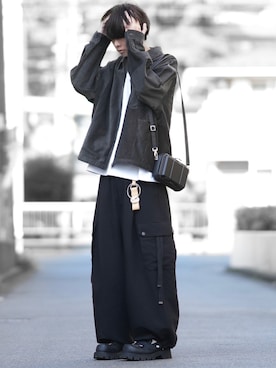 「アイテム（キーケース/キーアクセサリー）」を使った、とっしーさん（メンズ・184cm）の秋コーディネート
