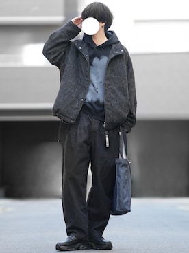 「アイテム（ブルゾン）」を使った、とっしーさん（メンズ・184cm）の冬コーディネート