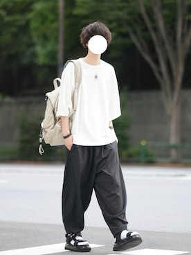 「ADER error（アーダーエラー）のアイテム」を使った、とっしーさん（メンズ・184cm）の夏コーディネート