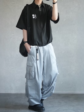 「GU（ジーユー）のアイテム」を使った、とっしーさん（メンズ・184cm）の春コーディネート