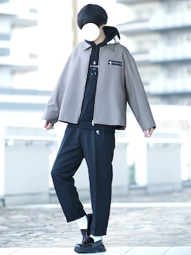 「DOOPZ（ドープス）のアイテム（ブルゾン）」を使った、とっしーさん（メンズ・184cm）の冬コーディネート
