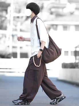 「GU」｜「アイテム（財布/小物）」を使った、とっしーさん（メンズ・184cm）の夏コーディネート