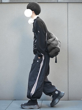 「アイテム（スウェット）」を使った、とっしーさん（メンズ・184cm）の秋コーディネート