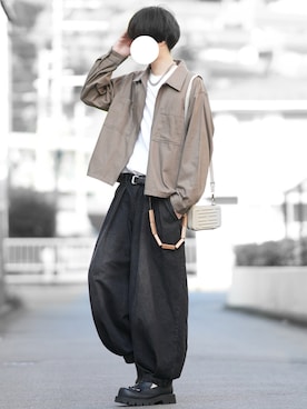 「アイテム（ブルゾン）」を使った、とっしーさん（メンズ・184cm）の秋コーディネート