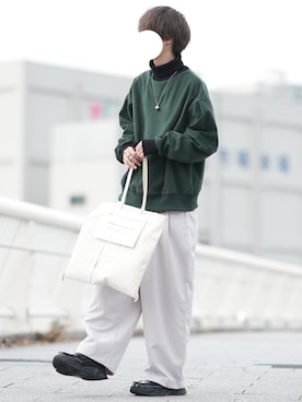 「DOOPZ（ドープス）のアイテム（スウェット）」を使った、とっしーさん（メンズ・184cm）の秋コーディネート