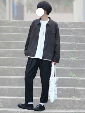 「DOOPZ（ドープス）のアイテム（ブルゾン）」を使った、とっしーさん（メンズ・184cm）の夏コーディネート