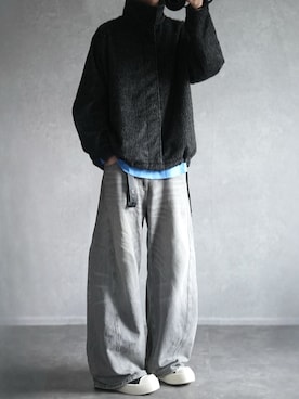 「THOMAS MASON（トーマス メイソン）のアイテム」を使った、とっしーさん（メンズ・184cm）の冬コーディネート