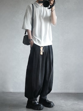 「アイテム（キーケース/キーアクセサリー）」を使った、とっしーさん（メンズ・184cm）の夏コーディネート