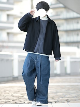 「DOOPZ（ドープス）のアイテム（ブルゾン）」を使った、とっしーさん（メンズ・184cm）の冬コーディネート