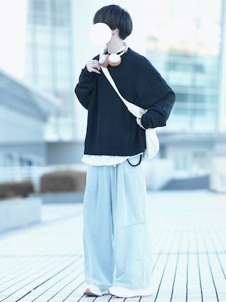 people senseリジットデニム　ニット着用 people senseリジットデニムニット着用