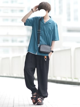「DOOPZ（ドープス）のアイテム（パンツ）」を使った、とっしーさん（メンズ・184cm）の夏コーディネート