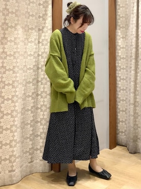 「ピスタチオ」｜「アイテム（パンプス）」を使った、yuuuboooさん（レディース・158cm）の秋コーディネート