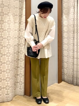 「ピスタチオ」｜「アイテム（パンプス）」を使った、yuuuboooさん（レディース・158cm）の秋コーディネート