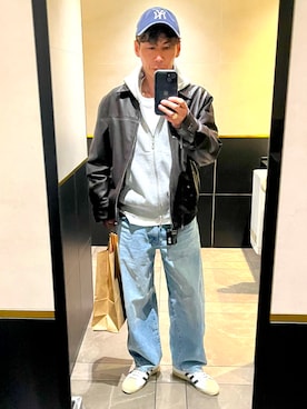 「ZARA（ザラ）のアイテム（ブルゾン）」を使った、GU369さん（メンズ・169cm）の春コーディネート