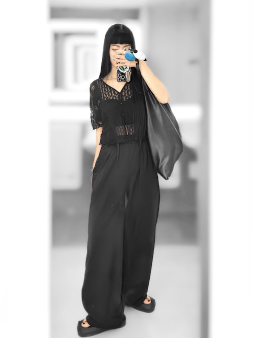 セール】パッチワークレースドロストブラウス/571640（シャツ