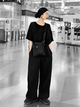 「アイテム（スウェットパンツ）」を使った、Aiさん（レディース・163cm）の秋コーディネート
