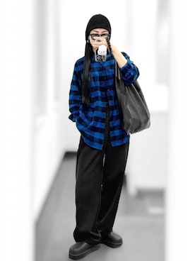 「アイテム（メガネ）」を使った、Aiさん（レディース・163cm）の秋コーディネート