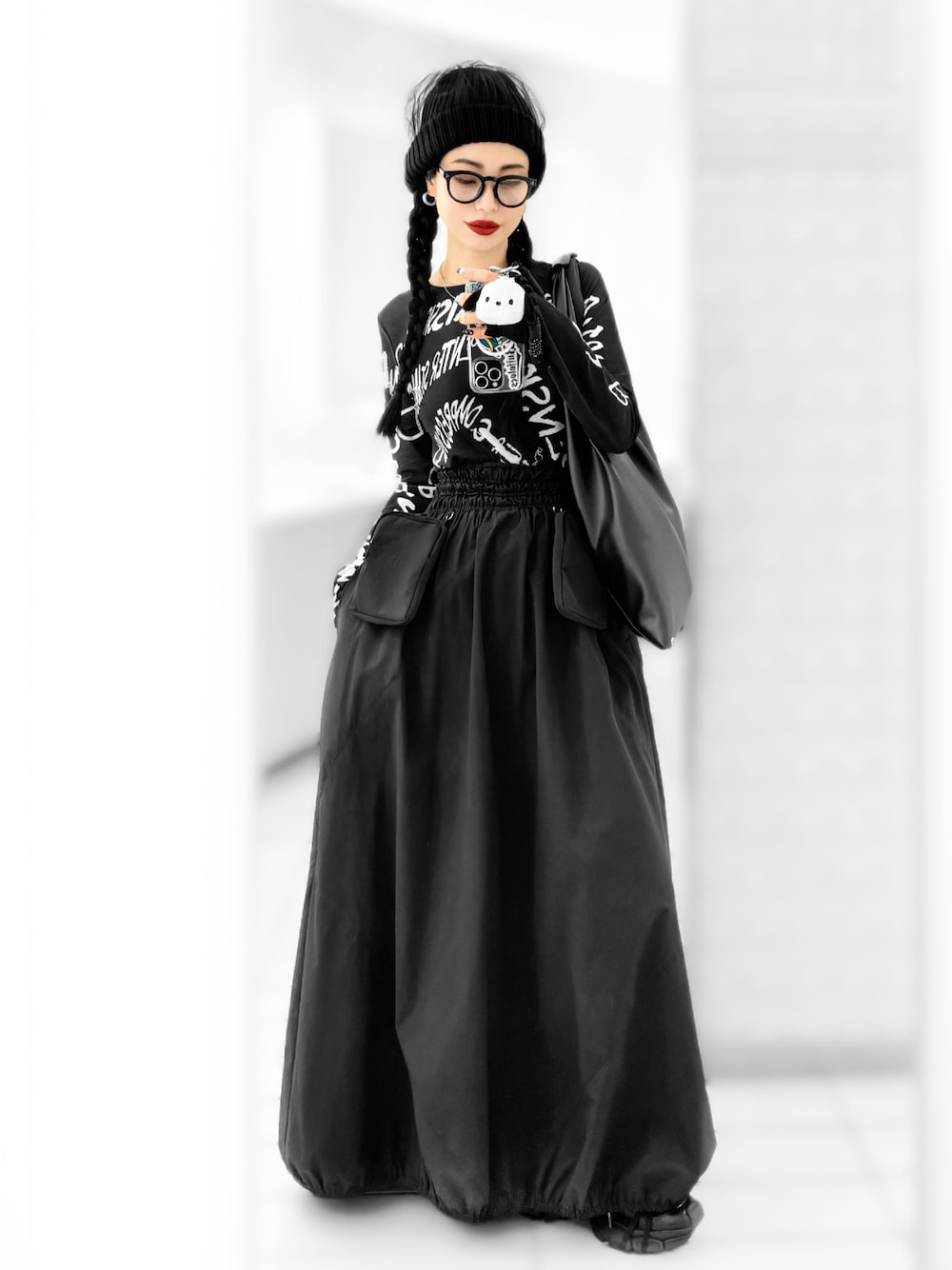 ドローイングプリントトップ　MAISON SPECIAL ブラック Drawing Print Top/ドローイングプリントトップ【MAISON SPECIAL