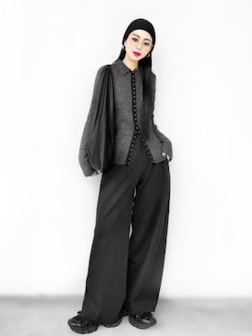 「アイテム（ニット/セーター）」を使った、Aiさん（レディース・163cm）の秋コーディネート