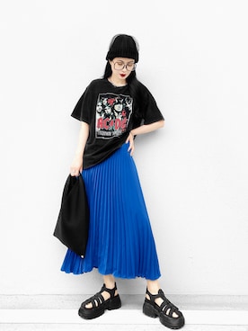 「AKTE」｜「アイテム（帽子）」を使った、Aiさん（レディース・163cm）の夏コーディネート