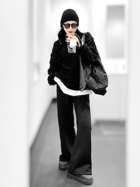 「アイテム（ニットキャップ/ビーニー）」を使った、Aiさん（レディース・163cm）の秋コーディネート