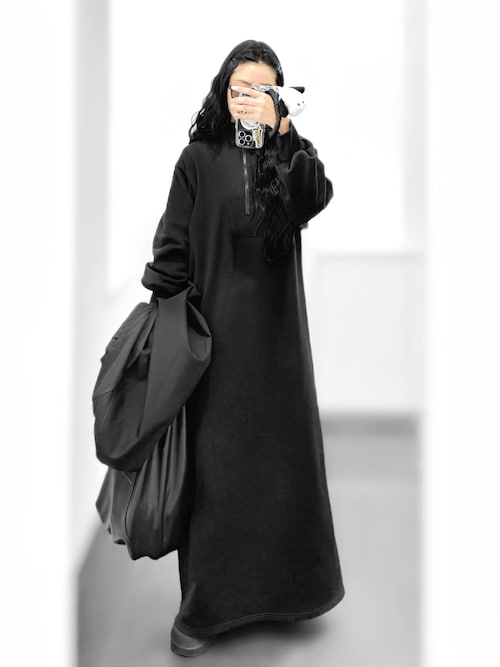 and per seのハーフジップワンピース セットアップ風ハーフジップワンピース - ベルーナ【公式】