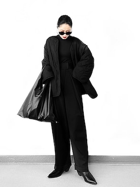 「CLANE（クラネ）のアイテム（その他アウター）」を使った、Aiさん（レディース・163cm）の冬コーディネート
