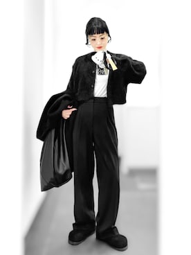 「MM6 Maison Margiela（ｴﾑｴﾑｼｯｸｽ ﾒｿﾞﾝ ﾏﾙｼﾞｪﾗ）のアイテム」を使った、Aiさん（レディース・163cm）の冬コーディネート