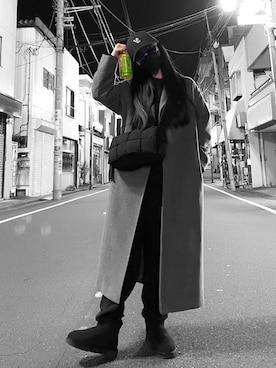 「LVEU.（ラブユ.）のアイテム（ジャケット/アウター）」を使った、Aiさん（レディース・163cm）の冬コーディネート