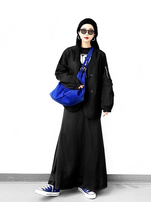 セール】Satin flare maxi skirt / サテンフレアマキシスカート