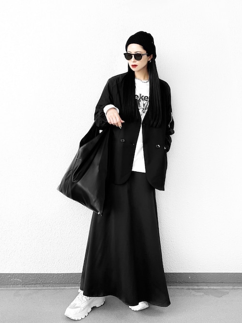 【上品で優雅な印象が素敵♪】Louis Vuitton★マキシスカート セール】Satin flare maxi skirt / サテンフレアマキシスカート
