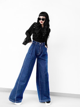 「levis」｜Aiさん（レディース・163cm）の秋コーディネート