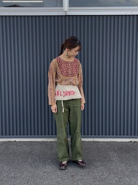 「インド綿」｜澪（ﾚｲ）さん（レディース・153cm）の秋コーディネート