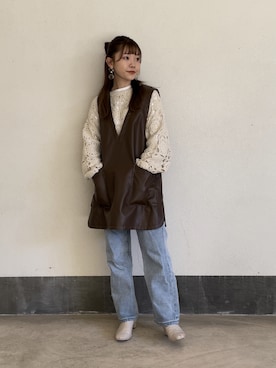 「SLOBE citron.（スローブシトロン）のアイテム（ジャケット/アウター）」を使った、澪（ﾚｲ）さん（レディース・153cm）の冬コーディネート