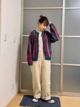 「コーデュロイ」｜「アイテム（サロペット/オーバーオール）」を使った、澪（ﾚｲ）さん（レディース・153cm）の冬コーディネート