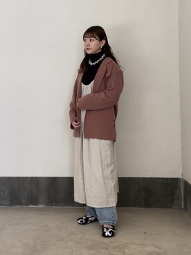 「古着好きな人と繋がりたい」｜「アイテム（パンプス）」を使った、澪（ﾚｲ）さん（レディース・153cm）の冬コーディネート