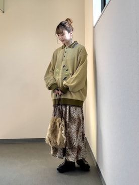 「襟付きトップス」｜「アイテム（その他）」を使った、澪（ﾚｲ）さん（レディース・153cm）の冬コーディネート