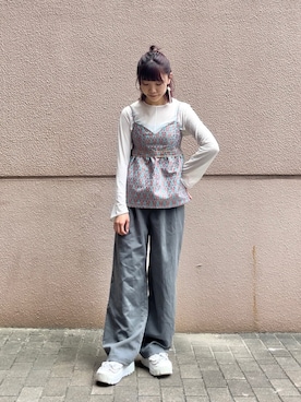 「Onitsuka Tiger × ANDREA POMPILIO（オニツカタイガーアンドレアポンピリオ）のアイテム」を使った、澪（ﾚｲ）さん（レディース・153cm）の秋コーディネート