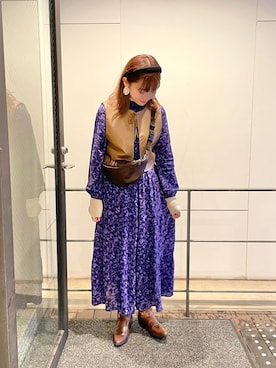 「古着好きな人と繋がりたい」｜「アイテム（その他）」を使った、澪（ﾚｲ）さん（レディース・153cm）の春コーディネート