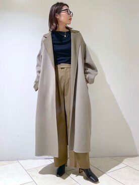 「秋トレンド2021」｜「アイテム（チェスターコート）」を使った、BABYLONE STAFFさん（レディース・158cm）の秋コーディネート