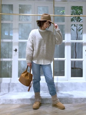「TRICOTS JEAN MARC（トリコットジーンマルク）のアイテム（ニット/セーター）」を使った、BABYLONE STAFFさん（レディース・158cm）の秋コーディネート