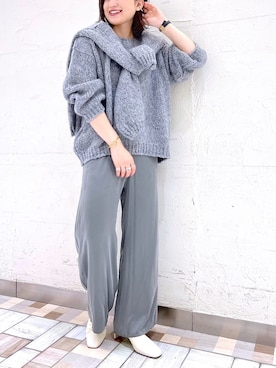「TRICOTS JEAN MARC（トリコットジーンマルク）のアイテム（ニット/セーター）」を使った、BABYLONE STAFFさん（レディース・158cm）の秋コーディネート