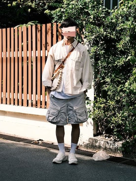 「ハーフパンツ」｜natsukiさん（メンズ・187cm・20代）の秋コーディネート