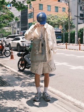 「アイテム（帽子）」を使った、natsukiさん（メンズ・187cm）の秋コーディネート