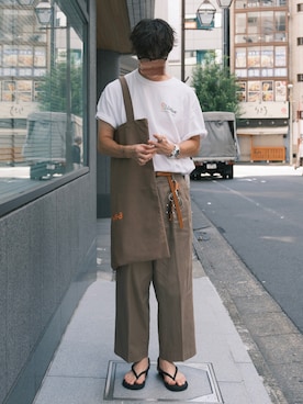 「Hender Scheme（エンダースキーマ）のアイテム（キーホルダー）」を使った、natsukiさん（メンズ・187cm）の秋コーディネート